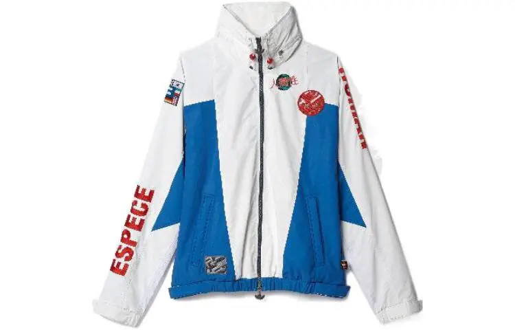 Adidas Originals Adidas X Pharrell Jackets Men's Blue White Stand Collar Moderate Straight Fit