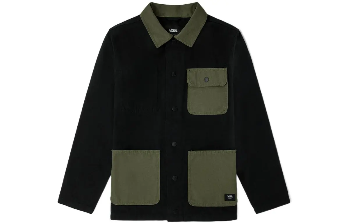 Vans Jackets Men's Army Green Lapel Moderate