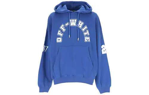 OFF WHITE Logo Printed Drawstring Hoodie