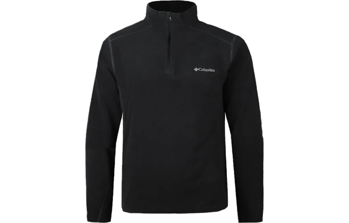 Columbia Casual Outdoor Half Zip Pullover Comfortable Solid Color Fleece Lined Long Sleeved Fleece Clothing