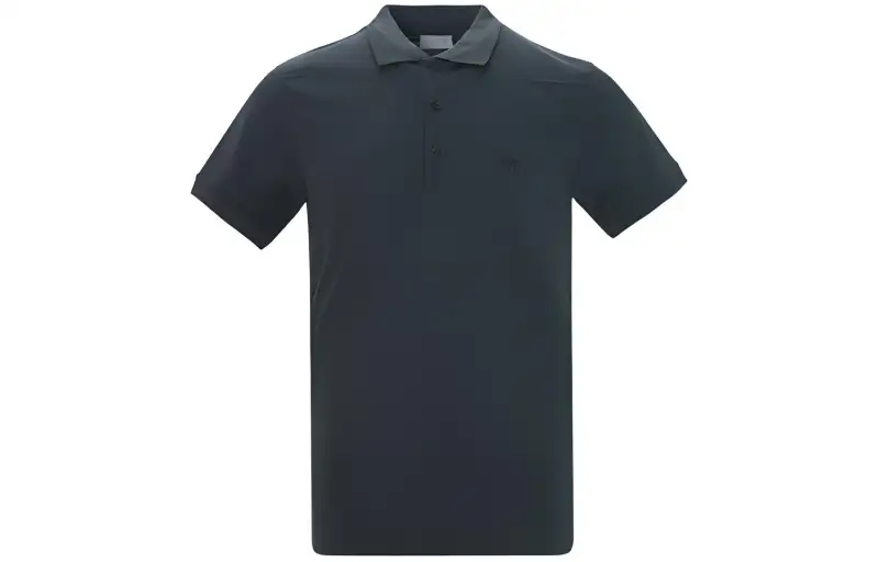 DIOR Quarterly New Products Polo Shirts Men's Dark Green Polo Collar Moderate Straight Fit