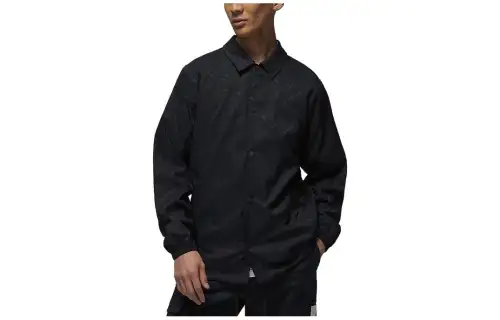 Jordan Jackets Men's Black Lapel Moderate Workwear