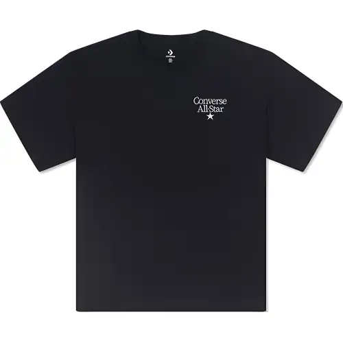 Converse T Shirts Men's Black Crew Neck Moderate Straight Fit