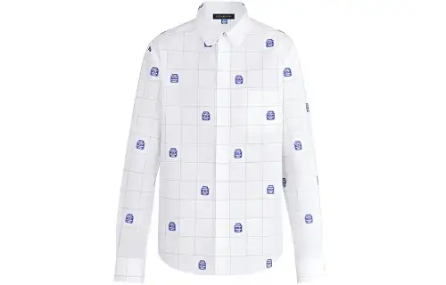 LOUIS VUITTON New Quarterly Products Of LV Shirts Men's White Lapel Moderate Other