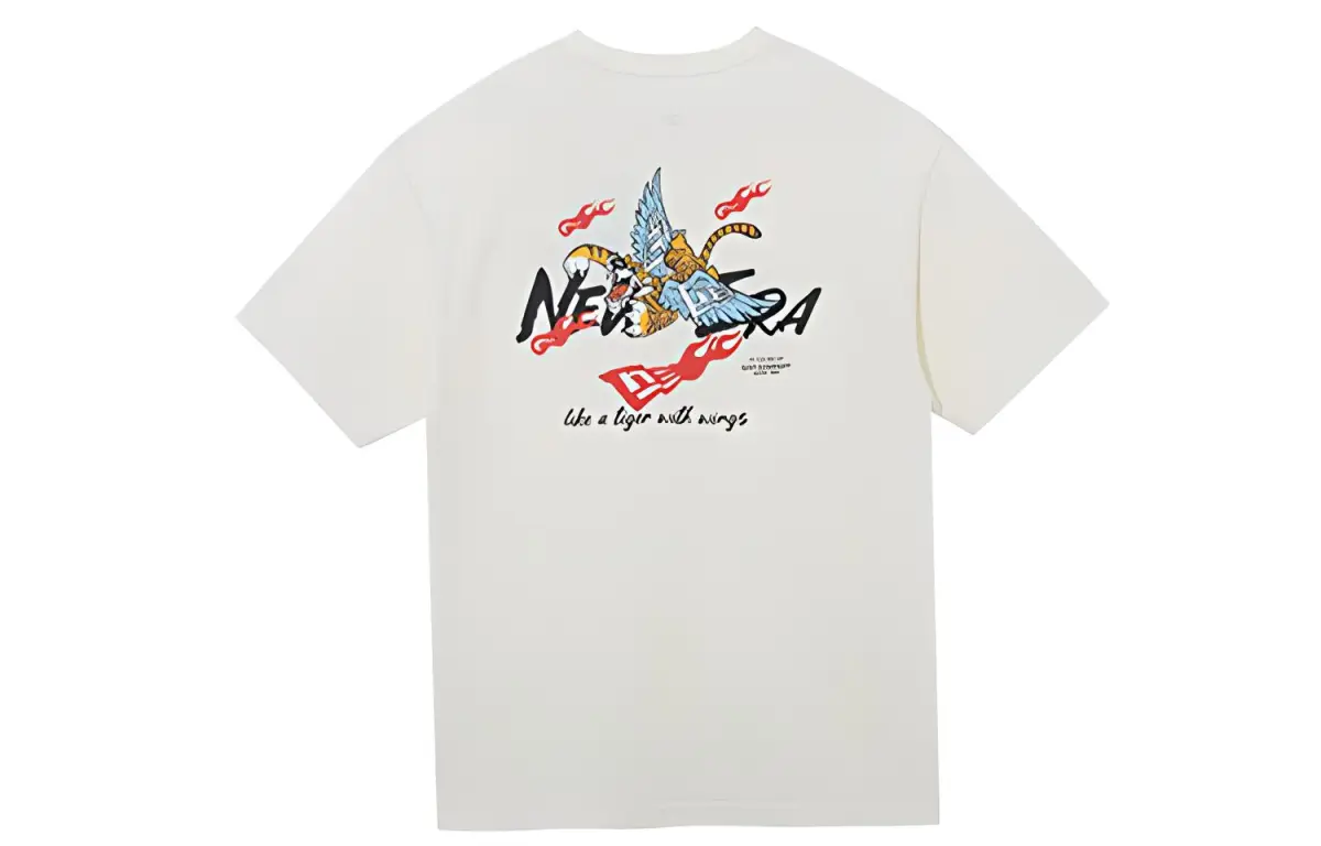 New Era T Shirt Unisex Ivory White