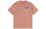 Li Ning Sports Fashion Collection T Shirts Unisex Sand Orange Crew Neck Moderate Straight Fit