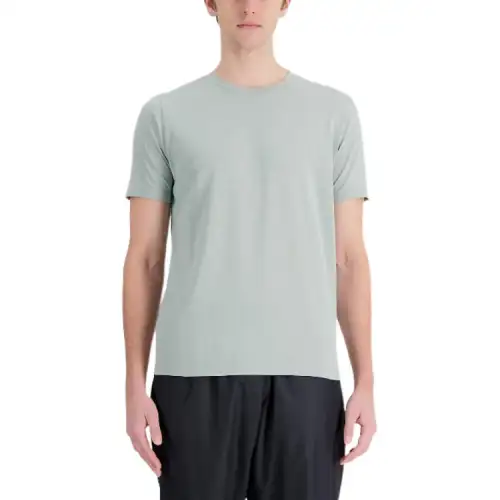 New Balance Heathertech T Shirt Men's Gray Green