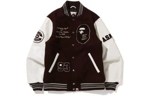 A BATHING APE Head Series Jackets Men's Coffee Moderate