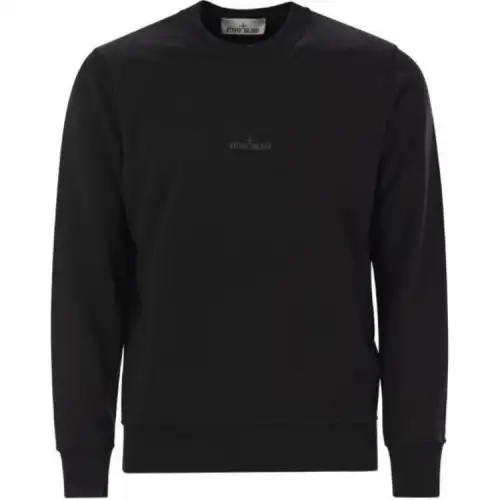 STONE ISLAND Logo Printed Crewneck Sweatshirt