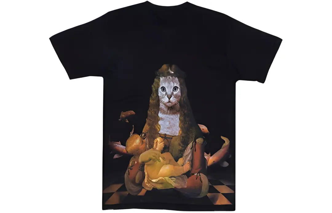 RIPNDIP T Shirts Men's Black Crew Neck Moderate Straight Fit