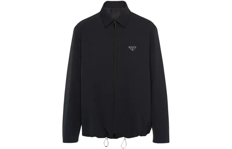 triangle-logo zip-up shirt