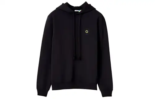 LOEWE Sweatshirts Men's Black Hooded Moderate Regular