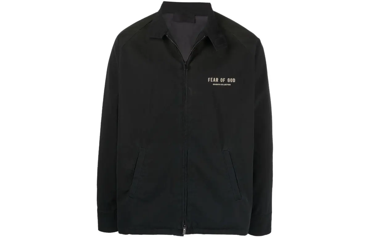 Fear Of God logo-embroidered velvet jacket
