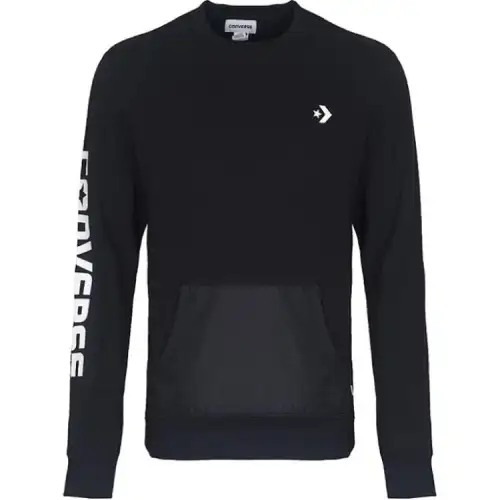 Converse Knitwear Men's Black Crew Neck Moderate