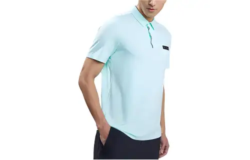 ANTA Variety Training Collection Polo Shirts Men's Ice Blue Green Polo Collar Moderate Straight Fit