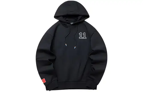 ANTA Sweatshirts Unisex Black Hooded Moderate Regular