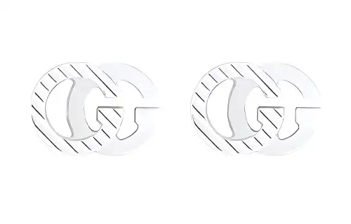 【Previous Season】18kt white gold interlocking G earrings