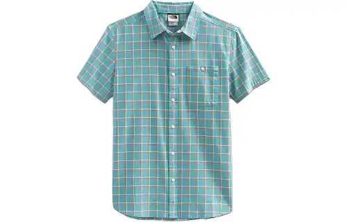 THE NORTH FACE Shirts Men's Light Blue Stand Collar Moderate Other