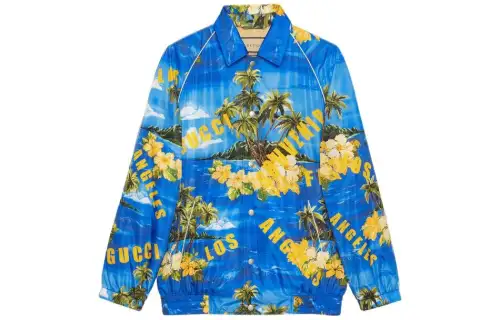 GUCCI Souvenir From Los Angeles Print Nylon Jacket