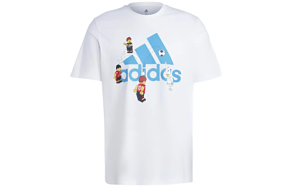 Adidas T-Shirts Unisex White Crew Neck Moderate Straight Fit