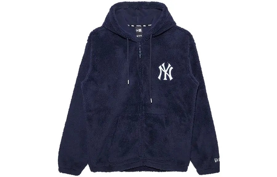 New Era Velvet Jackets Unisex Navy Blue Hooded Moderate Other