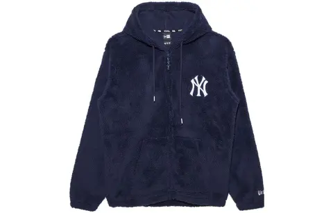 New Era Velvet Jackets Unisex Navy Blue Hooded Moderate Other