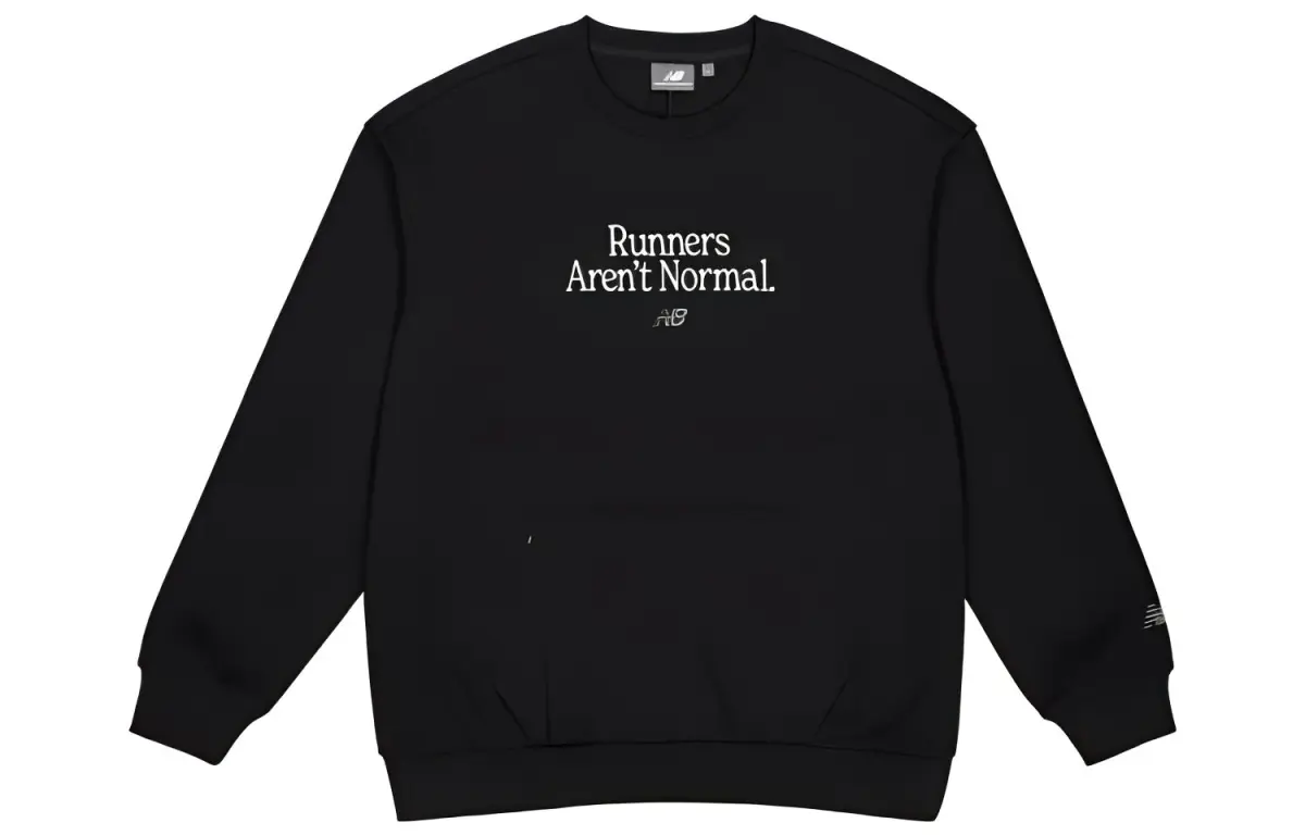 New Balance Sweatshirts Men's Black Crew Neck Moderate Regular
