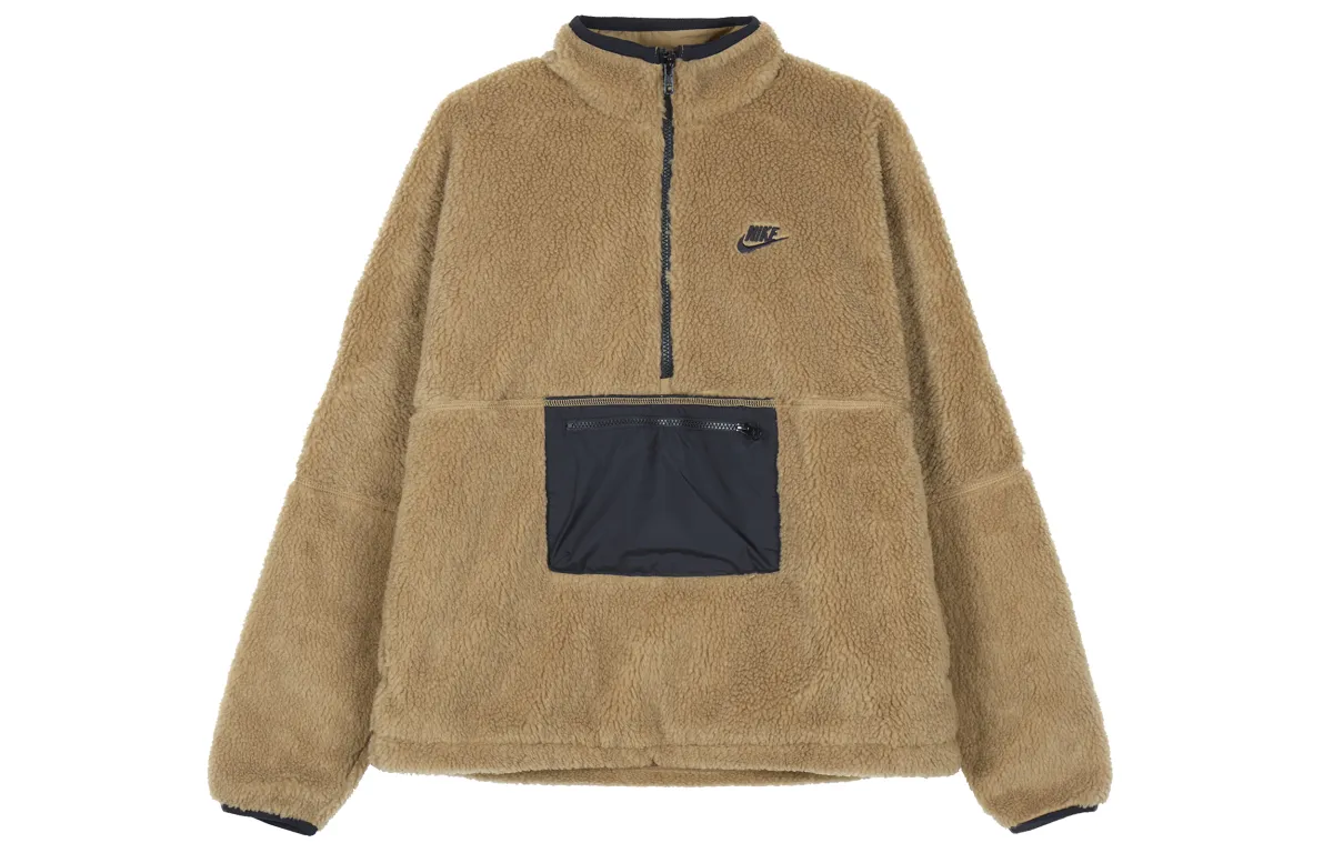 Nike Jackets Men's Dark Floating Wood Brown Stand Collar Thickened Other