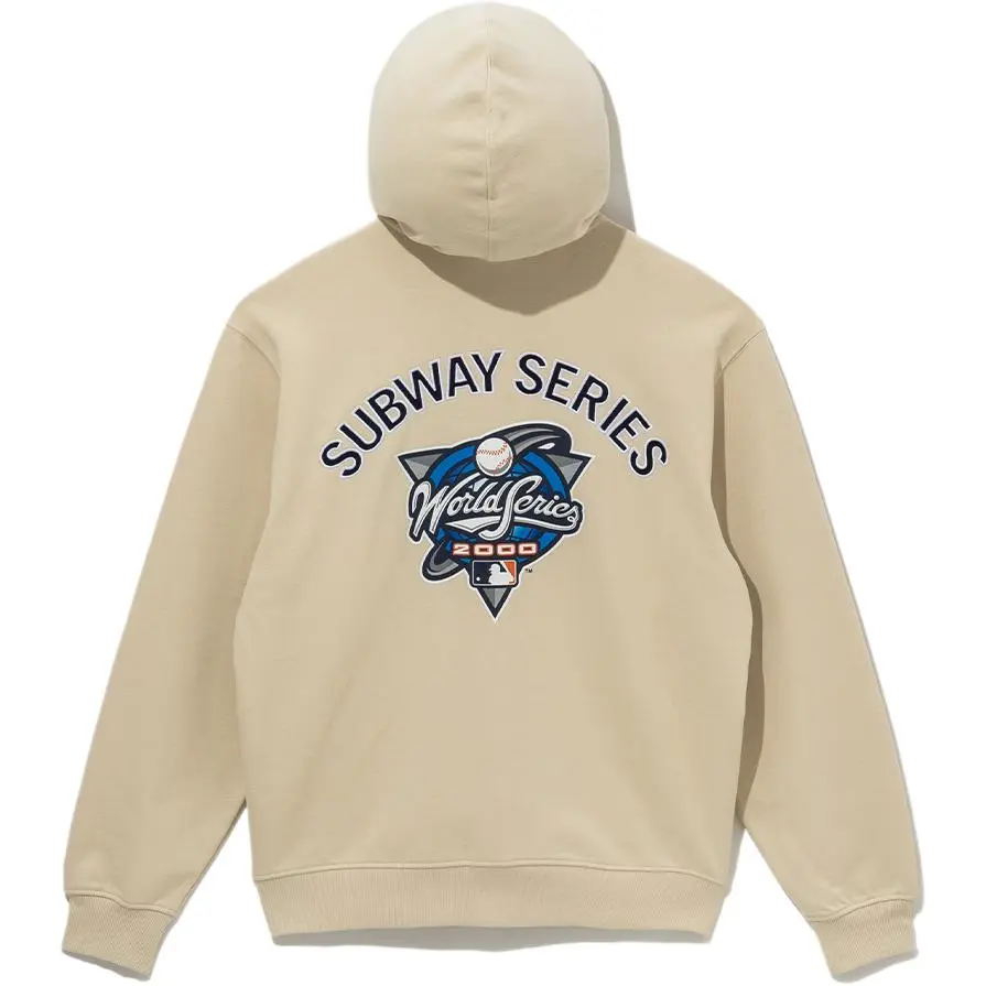 New Era New York Yankees Sweatshirts Unisex Khaki Hooded Moderate Straight Fit