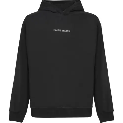 STONE ISLAND Logo Embroidered Long Sleeved Hoodie
