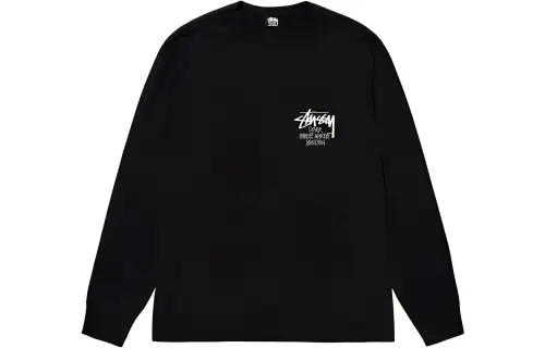 Stussy T Shirts Unisex Black Crew Neck Moderate