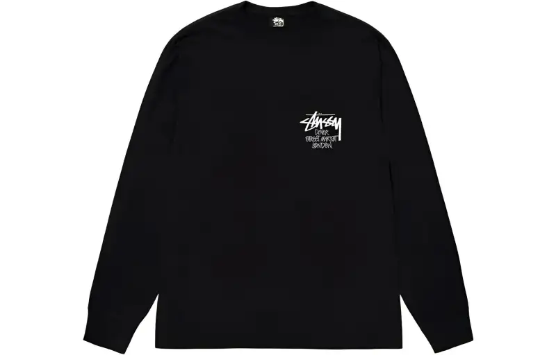 Stussy T Shirts Unisex Black Crew Neck Moderate