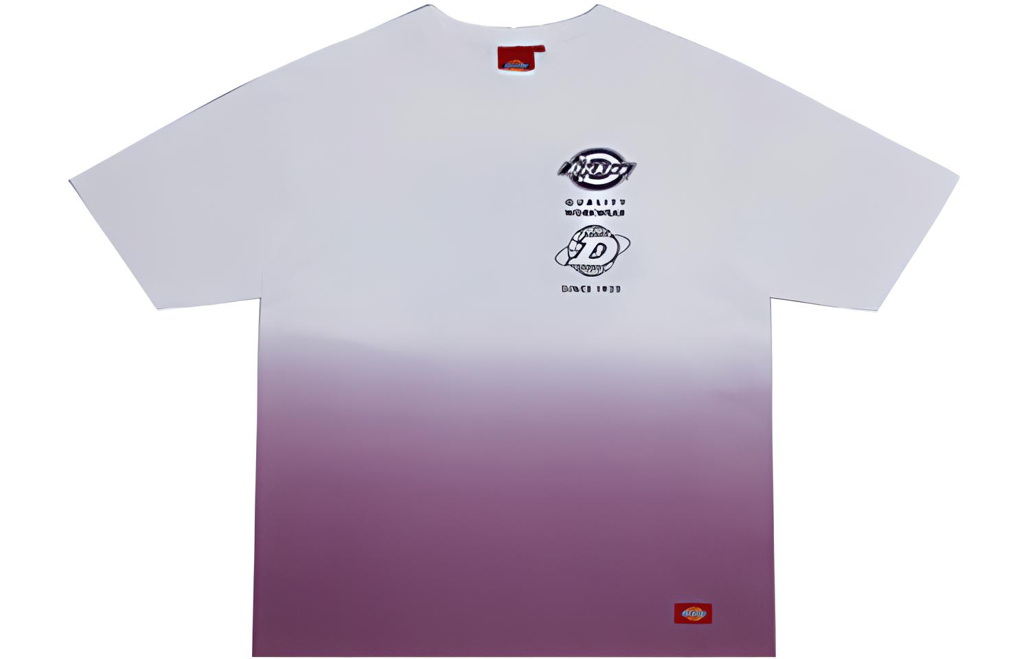 Футболка Dickies SS21 logoT (бело-фиолетовая) — фото 1