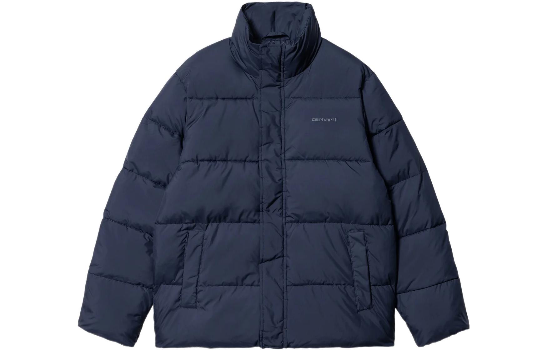 Мужская куртка Carhartt WIP FW22 Logo (синяя)