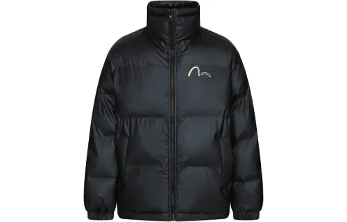 EVISU Jackets Men's Black Stand Collar Moderate Other