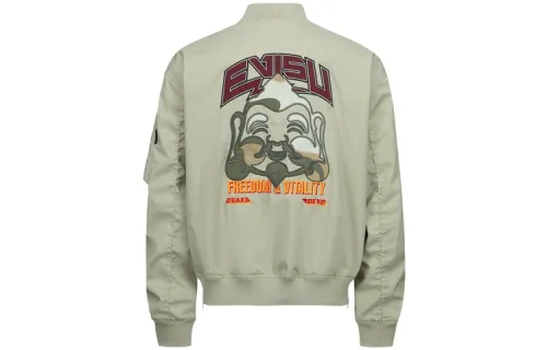 EVISU Jackets Men's Apricot V Neck Moderate Other