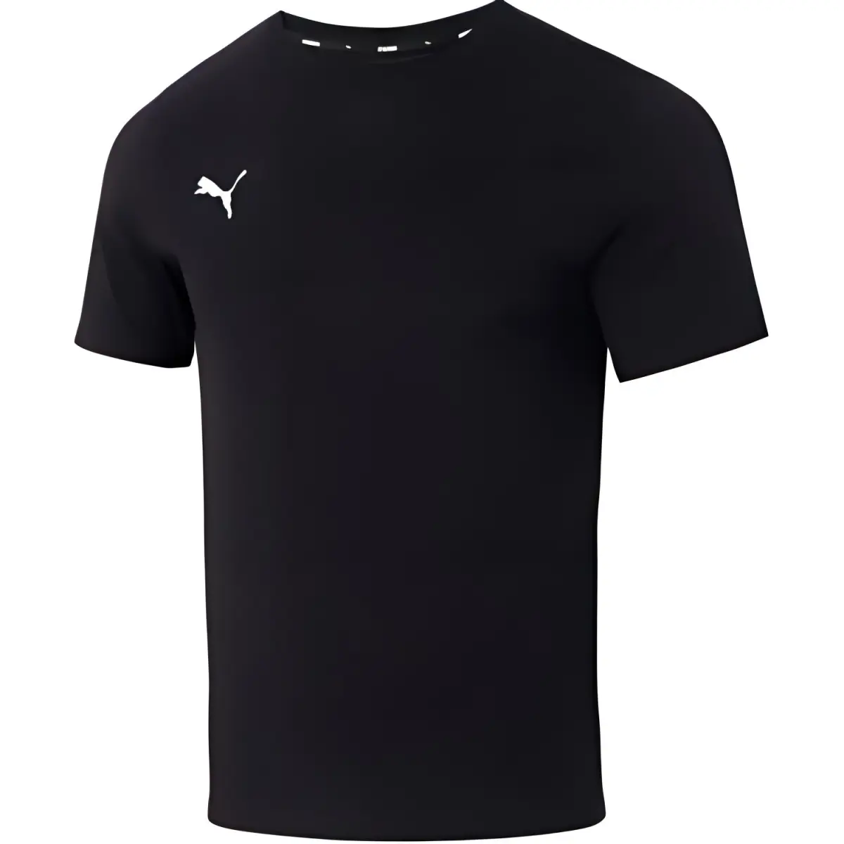 PUMA ACTIVE T-Shirts Men's Black Crew Neck Moderate