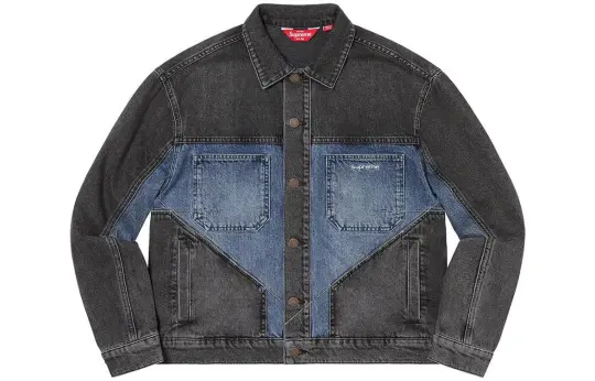 Supreme 2 Tone Paneled Denim Jacket