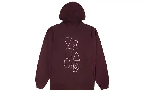 Converse Graphic Bubble Sweatshirts Unisex Maroon Hooded Moderate Regular