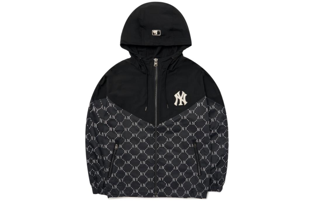 MLB Old Flower Jackets Unisex Black Hooded Moderate Other