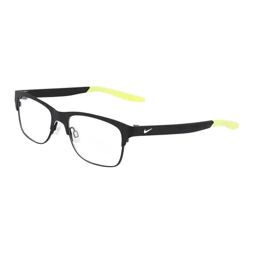 Nike Metal Rectangular Eyeglass Frames Unisex Black