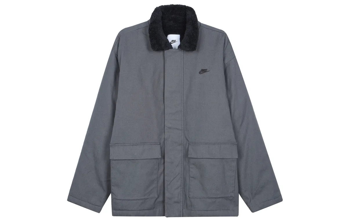 Nike Jackets Men's Gray Lapel Thickened Other