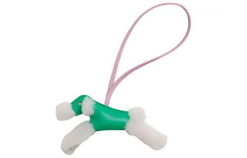 HERMES Rodeo Charms Unisex Light Beige/Mint/Forest Purple