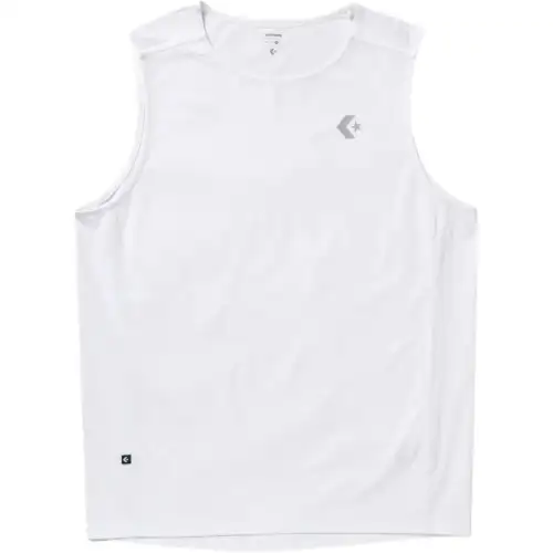 Converse Tank Tops Men's White Crew Neck Moderate Straight Fit
