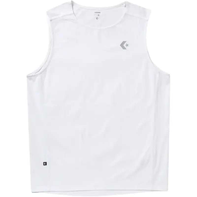 Converse Tank Tops Men's White Crew Neck Moderate Straight Fit
