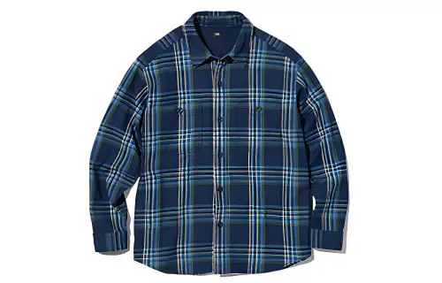 UNIQLO Shirts Unisex Dark Blue Lapel Moderate Shirt
