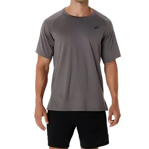 Asics ACTIBREEZE VENTED MESH SHORT SLEEVE TOP T Shirt Men's Gray