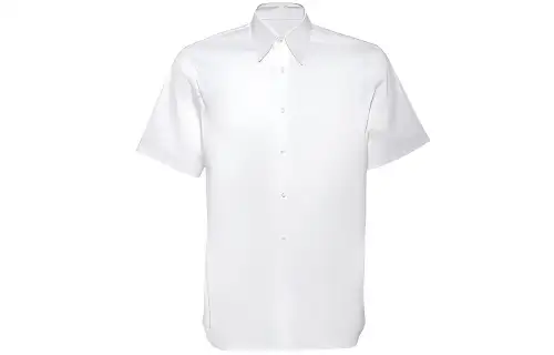 PRADA Shirts Men's White Pointed Collar Moderate Shirt