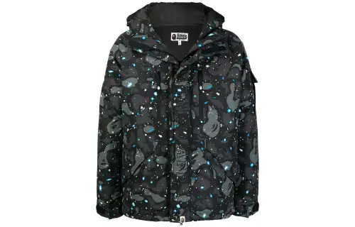 A BATHING APE Bape Jackets Men's Black Hooded Moderate Other