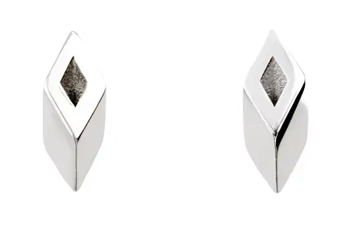 Burberry Hollow silver stud earrings